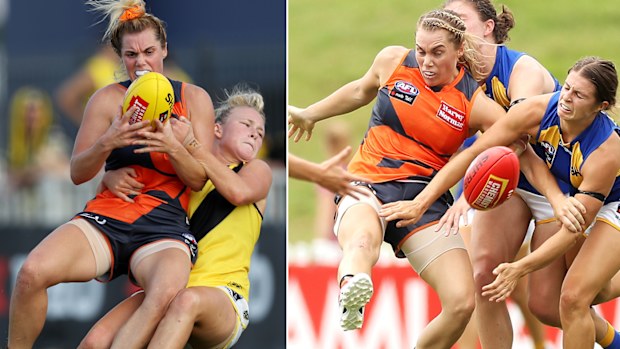 Jacinda Barclay of the Giants was a key forward