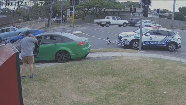The Holden Commodore was unregistered, police said.