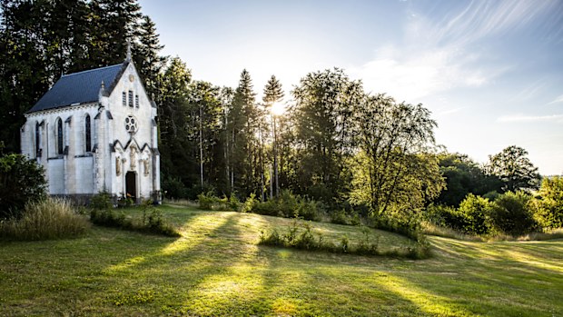 Money Jarvis earns from Patreon is going toward fixing up the chateau's chapel and restoring a now-drained historic lake on the property.