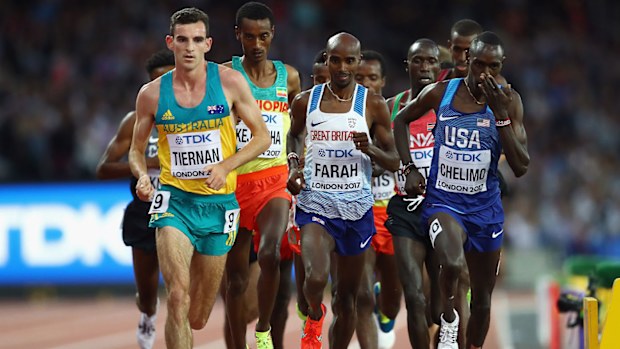 Patrick Tiernan in action at the 2017 World Athletics Championships in London.