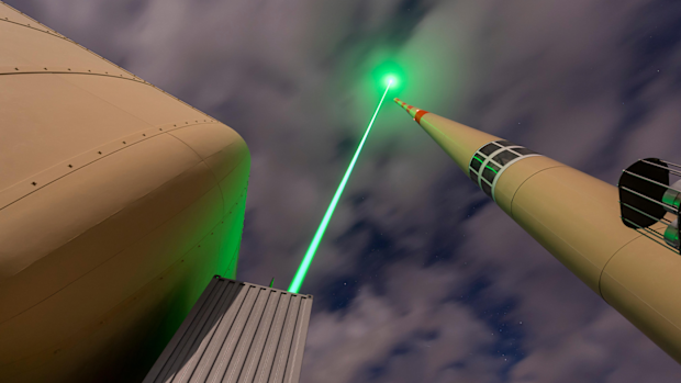 The real-world experiment was a first, and the powerful laser successful diverted four strikes.