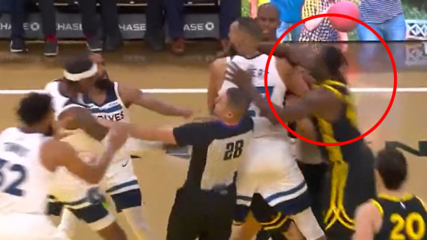 Draymond Green went straight at Rudy Gobert after Gobert hopped into the middle of the initial scuffle