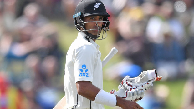 Raval of New Zealand leaves the field