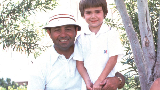 Andre Agassi, age 6 with father Emmanuel "Mike" Agassi (Getty)