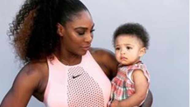 Serena Williams and daughter Alexis Olympia.
