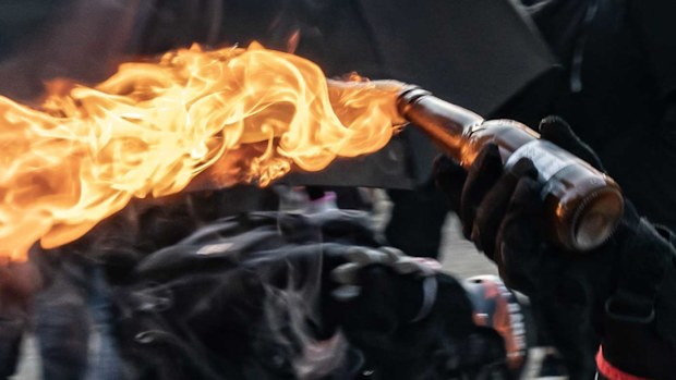 A Molotov cocktail.