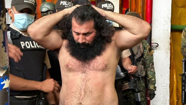 Adolfo 'Fito' Macías in police custody in Ecuador earlier last year.