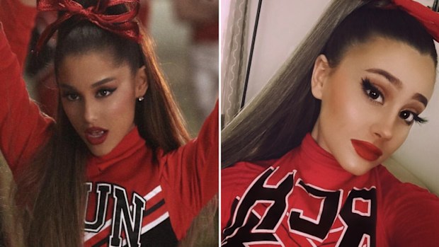 Ariana Grande (L) and Paige Niemann (R).