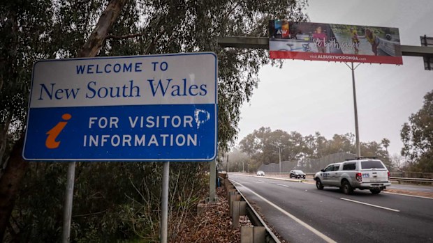The border between NSW and Victoria has been closed.