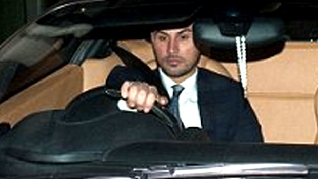 Salim Mehajer behind the wheel.