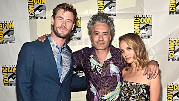 Chris Hemsworth, Taika Waititi, Natalie Portman, Comic-Con