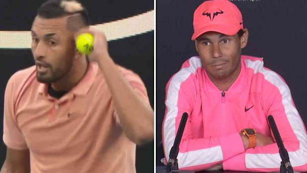Kyrgios' Nadal impersonation