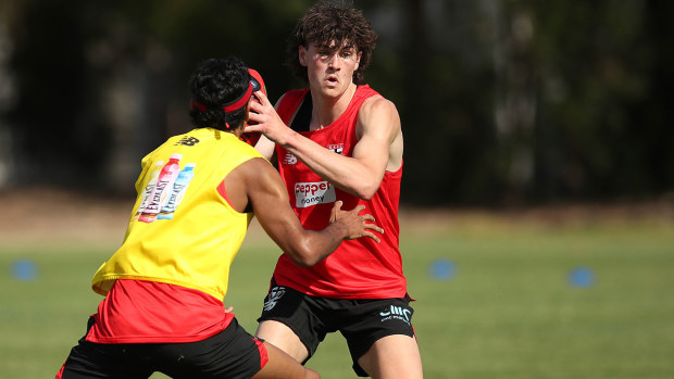Oscar Adams of the Saints in action