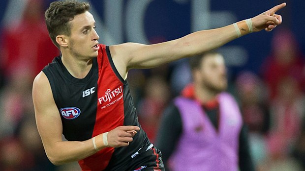 Orazio Fantasia of the Bombers kicks a goal 