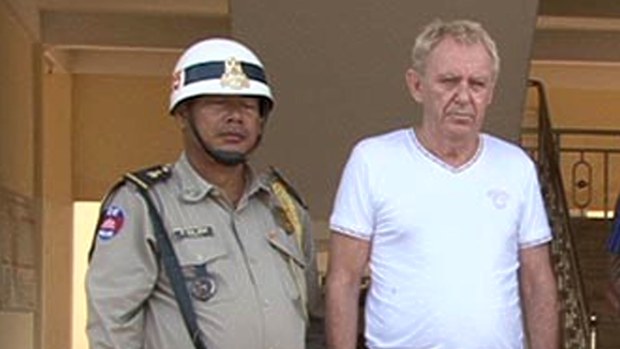 Guido James Eglitis was arrested in Cambodia after fleeing Australia. (AAP/Cambodia police)
