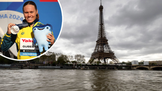 Chelsea Gubecka is among the Australian athletes set to be treated with medication after swimming in the River Seine at the Paris Olympics.