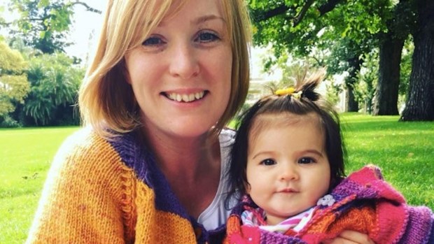 Kathy Kucuk and her one-year-old daughter Zoe.