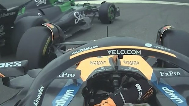 Oscar Piastri collided with Nico Hulkenberg in pre-season F1 testing in Bahrain.