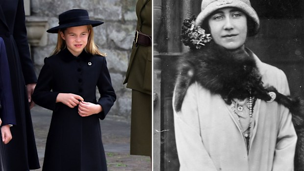 Princess Charlotte wore her great-great grandmother's brooch to her Gan-Gan's funeral.