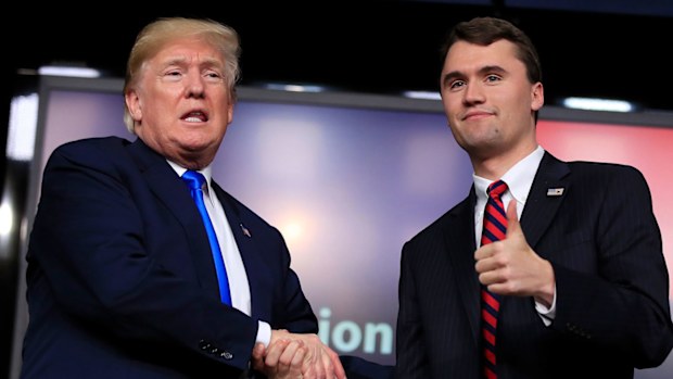 Donald Trump and Charlie Kirk.