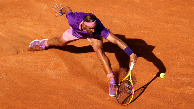 Rafael Nadal in action at the Italian Open.