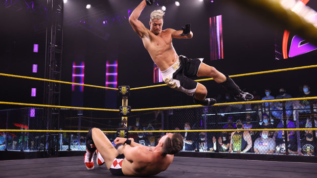 Grayson Waller in action on WWE 205 Live