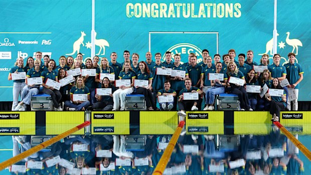 The Australian Olympic Committee announced a 41-strong team set to compete in the pool in Paris.