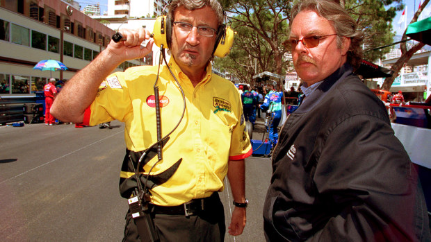 Eddie Jordan, pictured in 1999, with Keke Rosberg, another name in the frame to replace Bertrand Gachot.