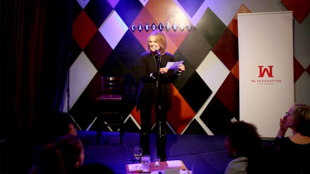 Gloria Steinem performs at "Laughter is the Best Resistance" at Carolines on Broadway in New York City. (AAP)