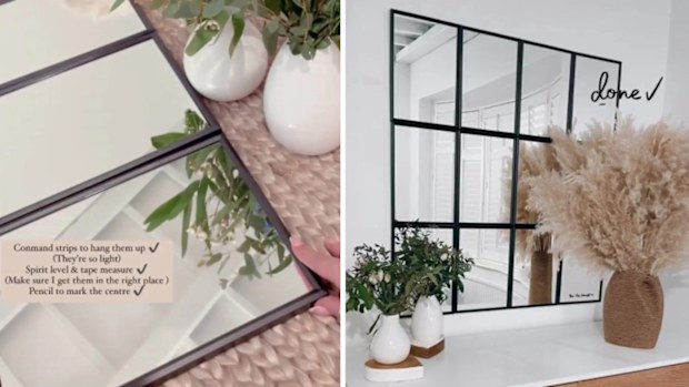 Stacey Solomon creates panel mirror with IKEA frames and mirrors