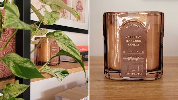 Kmart Home Retreat mahogany teakwood candle