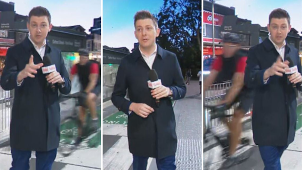 Jack Hahn cycling lane Paddington June 18, 2024.