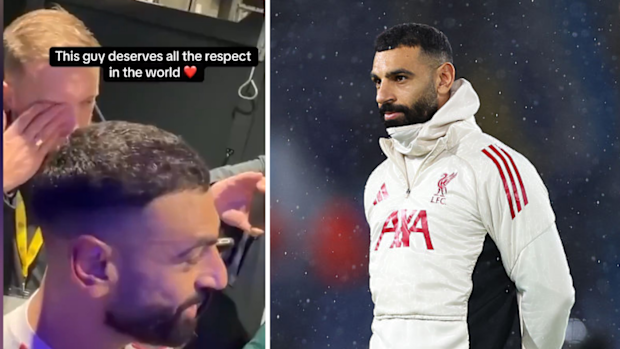 Liverpool's media manager reacts to Mo Salah.