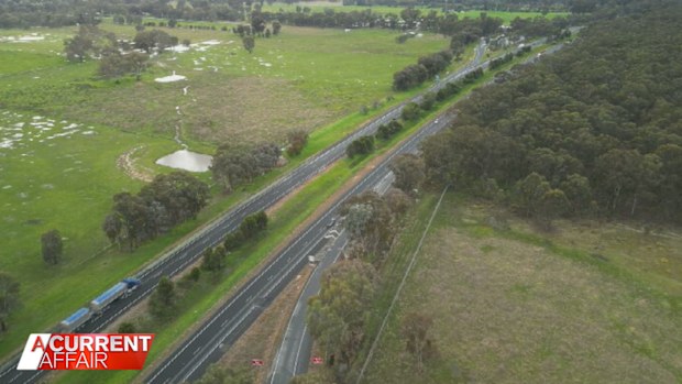 The Hume Freeway near Euroa, which is a two-hour drive from Melbourne.