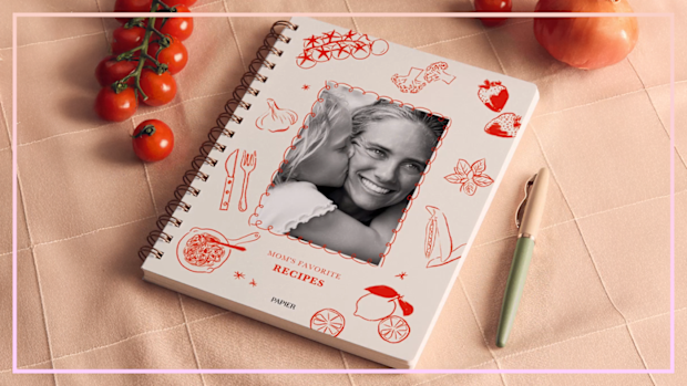 9PR: Papier Family Favourites Softback Spiral Recipe Journal in Cherry Red 