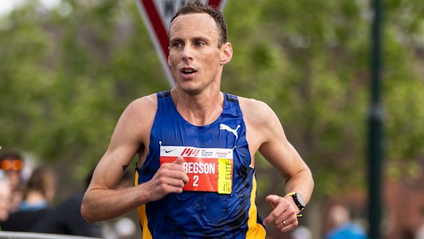 Two-time Olympic 1500-metre runner Ryan Gregson contesting the Melbourne Marathon on Sunday.