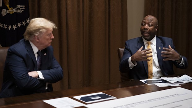The Republican Party's only black senator, Tim Scott, was offended by Joe Biden's remarks.