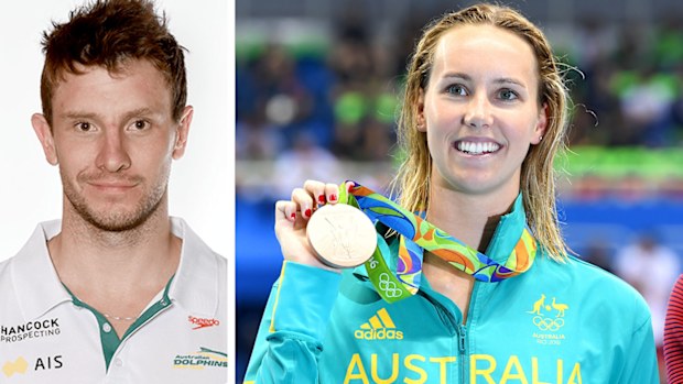 Josh Palmer, left, and Emma McKeon