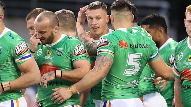 Jack Wighton of the Raiders celebrates