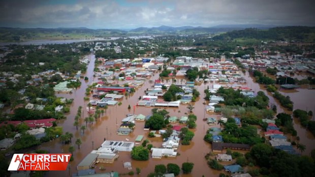 A wall of water swallowed the town of Lismore.