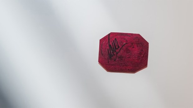 The world's most valuable stamp sold for A$10.75 million at Sotheby's.