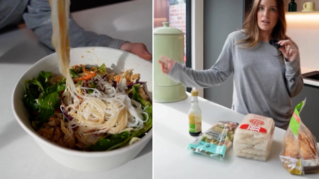 Train With Soph nails an easy chicken noodle meal prep
