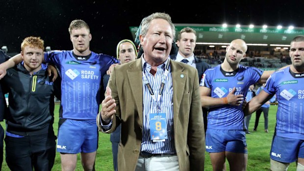 Western Force players and mining magnate Andrew Forrest