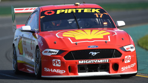 Scott McLaughlin at the wheel of the Mustang.