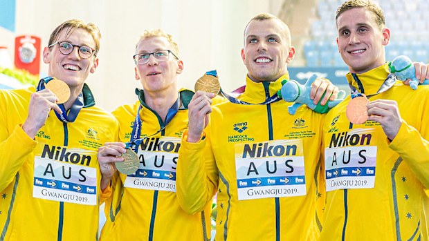 Australia won the Men's 4x200m Freestyle Fina at thel 18th FINA World Aquatics Championships