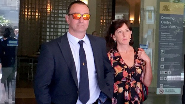 NSW Police Superintendent Bernard Ryan leaves the Downing Centre Local Court. (AAP)