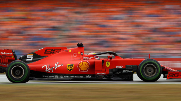 Sebastian Vettel finished second for Ferrari.