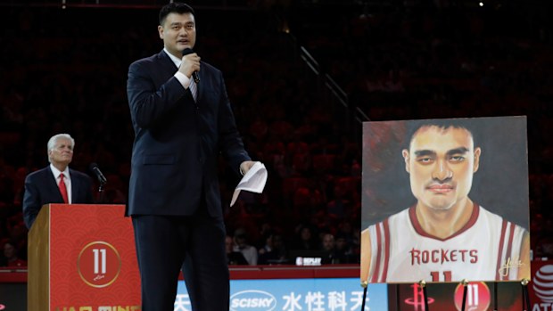 Retired Chinese great Yao Ming is a Rockets legend.