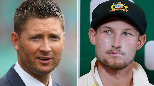Michael Clarke and Cameron Bancroft