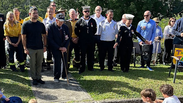 Jack Bartlett, 99, a veteran from NSW Central Coast and the Anzac Day celebrations at his Avoca home.
